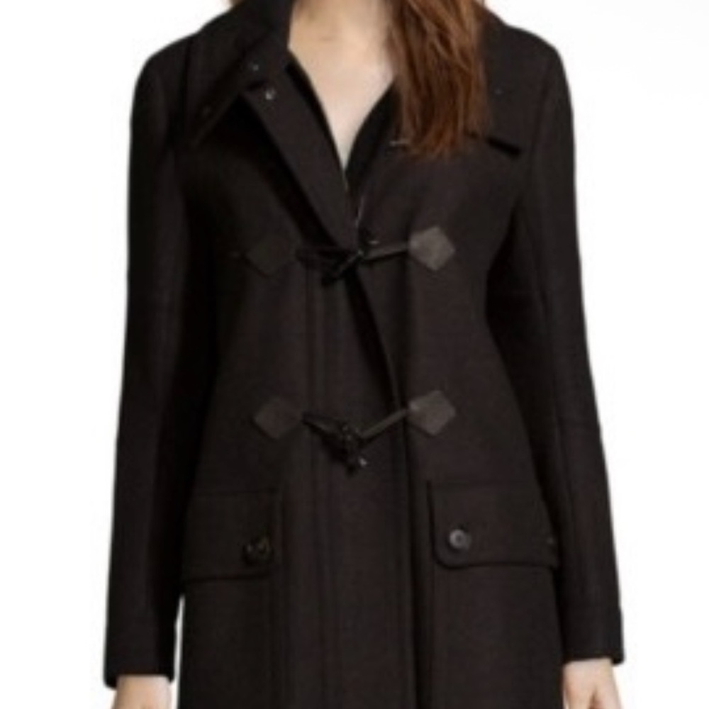 Belstaff Black Trench Coat with Toggle Closure